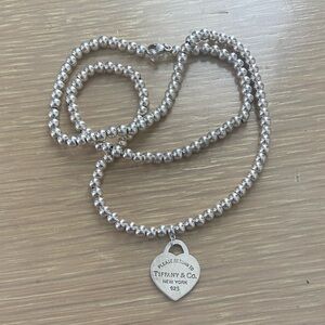 Tiffany & Co. Silver Heart Tag Necklace